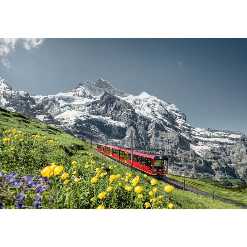 Jungfrau Railway-Poster - Jungfraubahn in front of Jungfrau