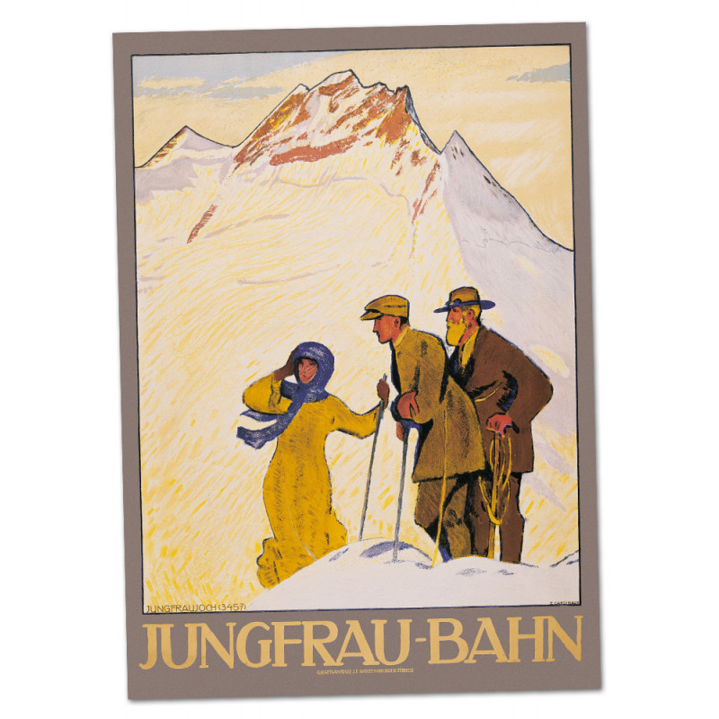 Nostalgieposter Jungfraubahn - Wanderer A2